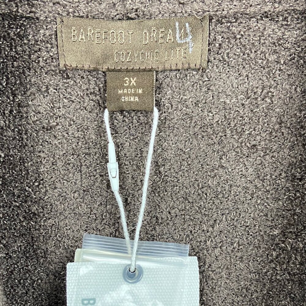 BAREFOOT DREAMS | CozyChic Lite Ribbed Island Wrap Cardigan Java 3X - Picture 6 of 9